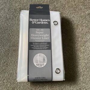 Better Homes And Gardens Super Heavyweight Shower Liner 72” x 72” New